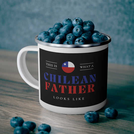 Chilean Father Looks Like Chile Dad 12oz Enamel Mug