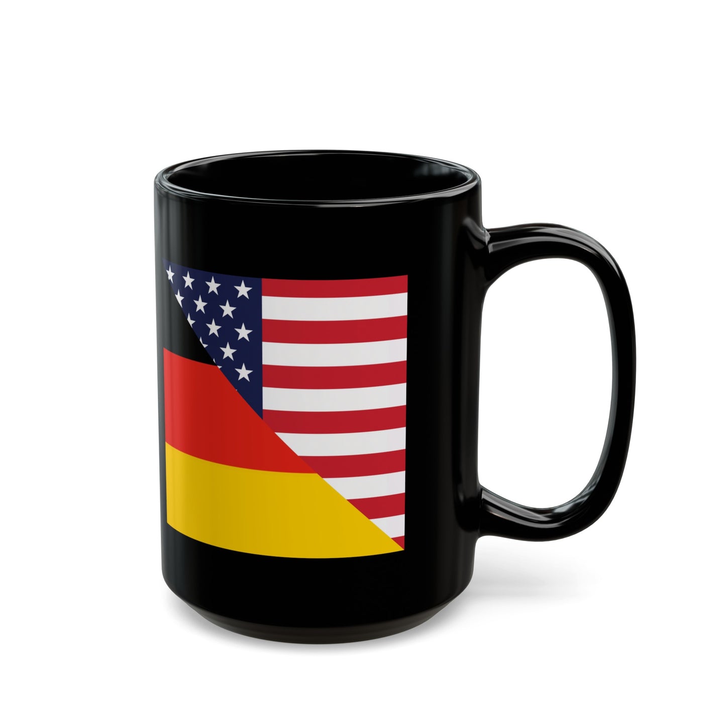 German American Flag Germany USA Black Mug (11oz, 15oz)