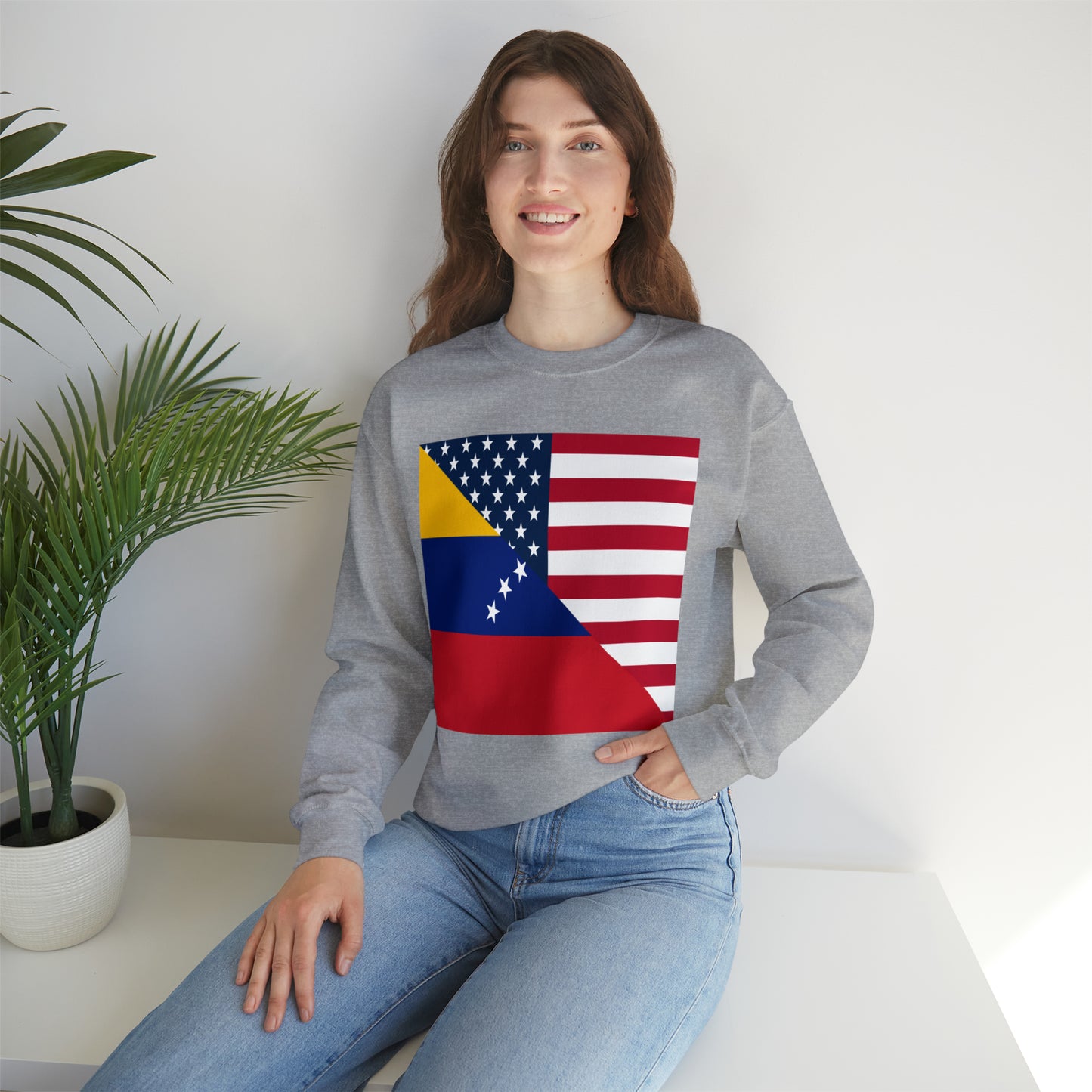 Venezuela American Flag Half Venezuelan USA Unisex Sweatshirt