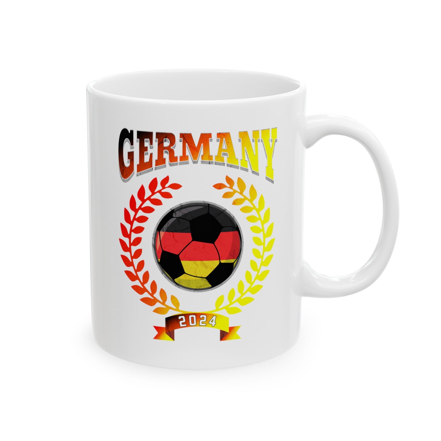 Germany 2024 Soccer Football Championship Games German Team Ceramic Mug 11oz, 15oz Cup