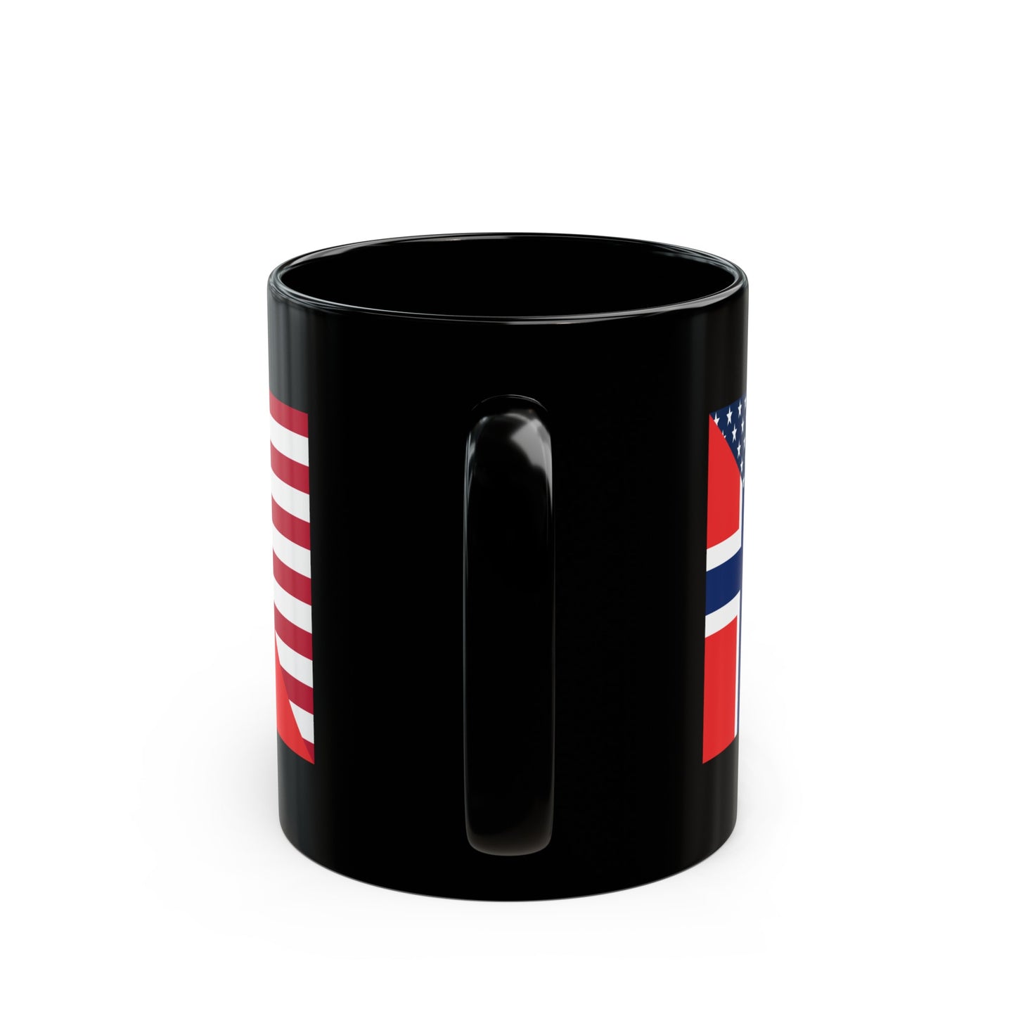 Norwegian American Flag Norway USA Black Mug (11oz, 15oz)