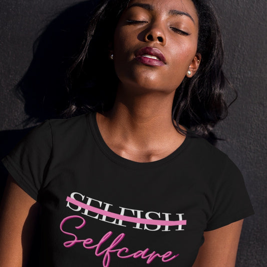 Women's Selfish or Selfcare | Protect Your Peace Cotton Tee Shirt