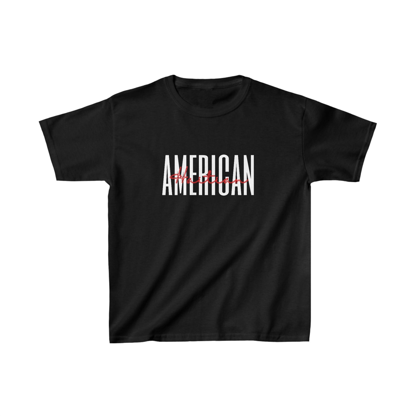 Kids Haitian American Haiti Color Text T-Shirt | Unisex Tee Shirt