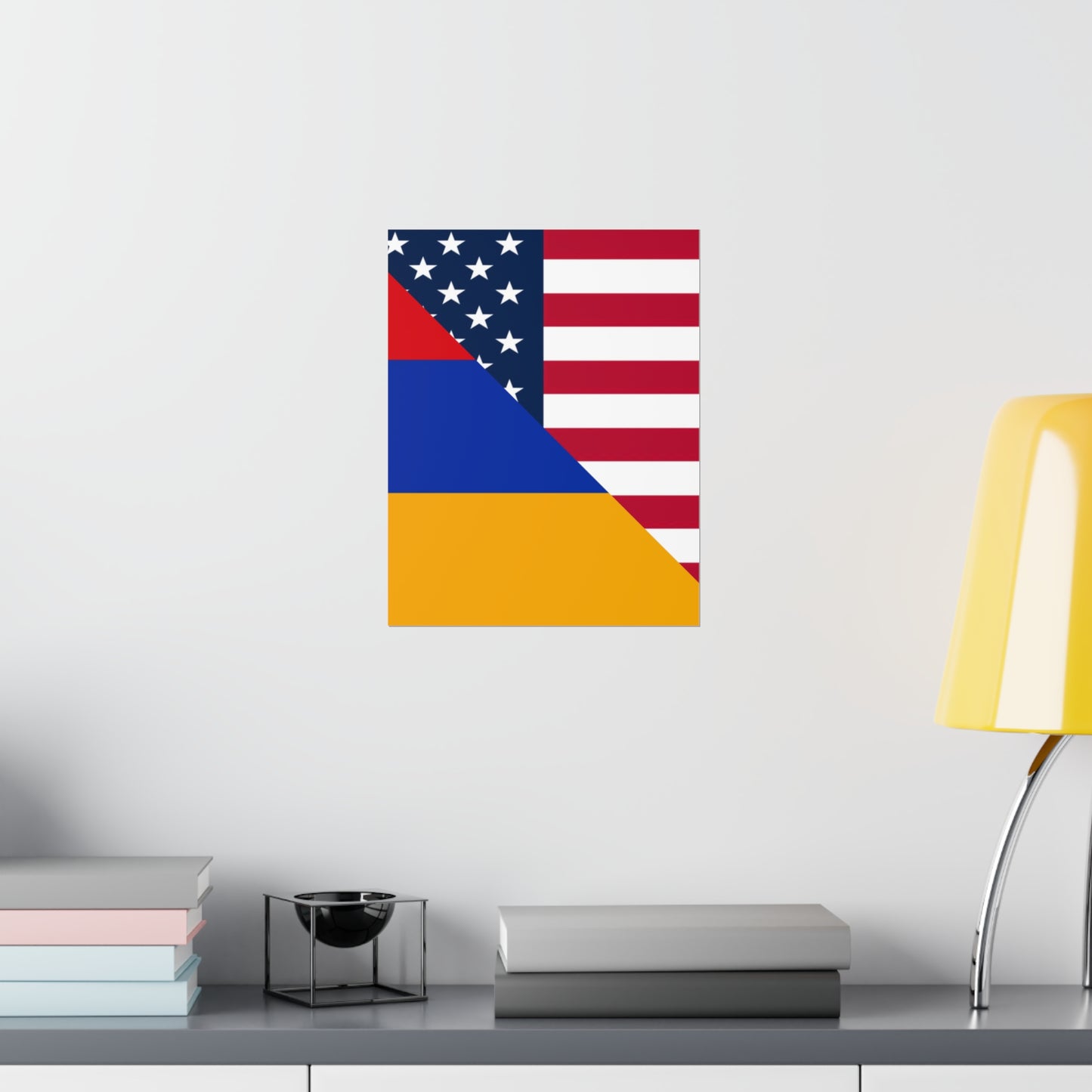 Armenian American Flag Armenia USA Premium Matte Poster