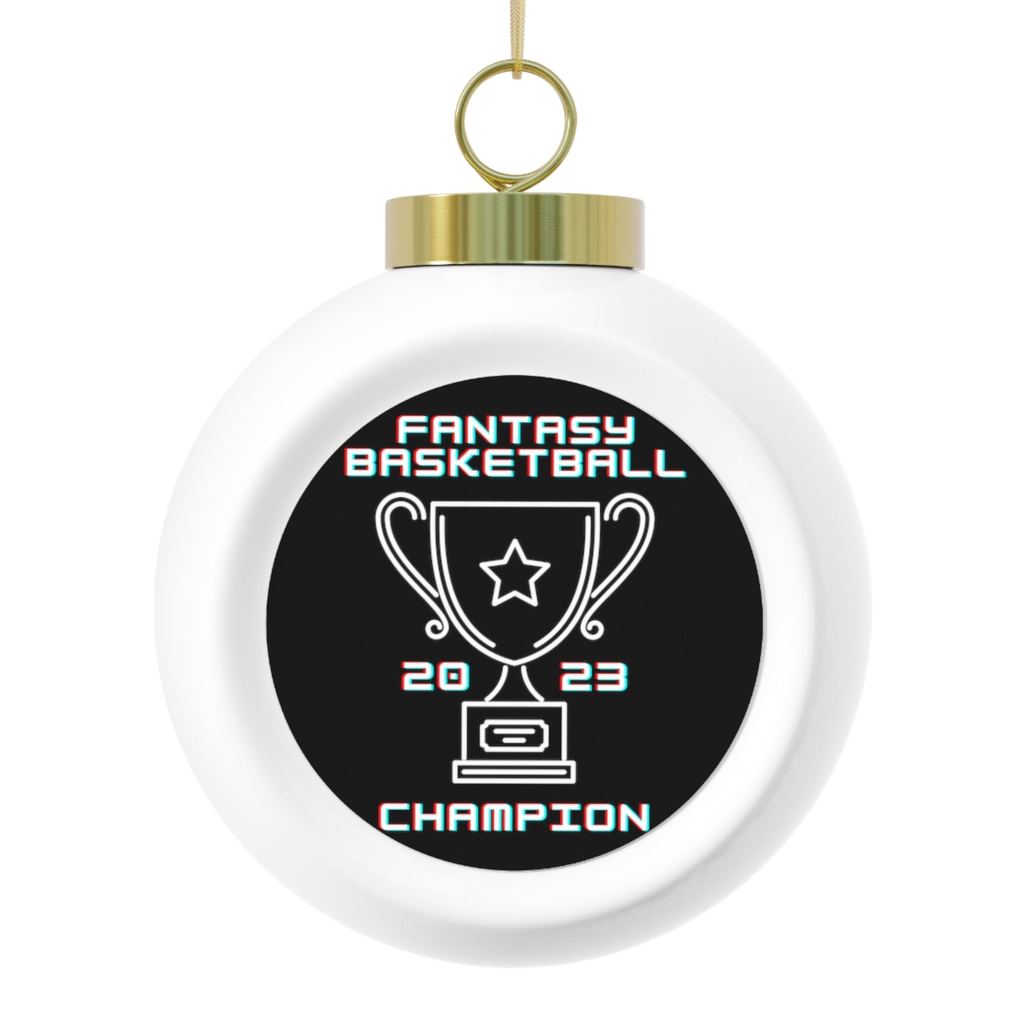 2023 Fantasy Basketball Champion Fantasy Champ Christmas Tree Ball Ornament