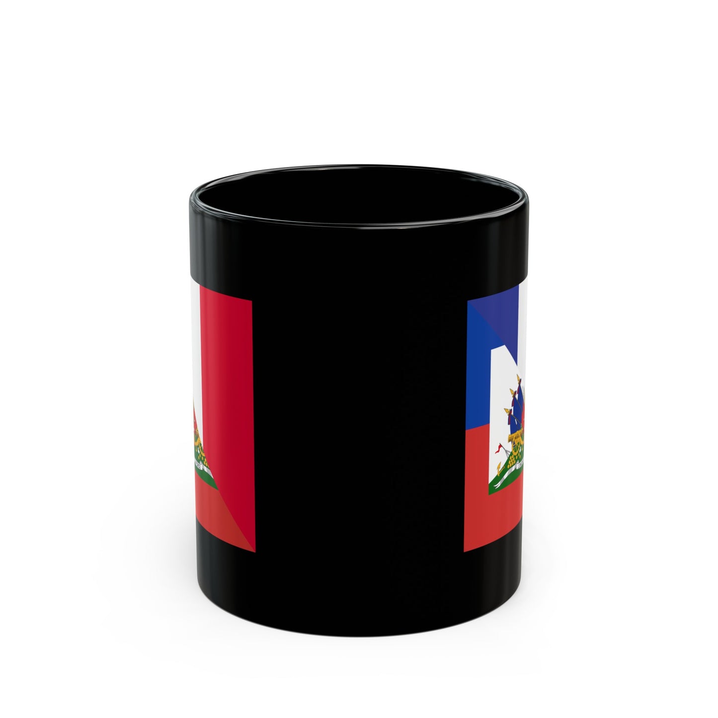 Haitian French Flag Half Haiti France Black Mug (11oz, 15oz)