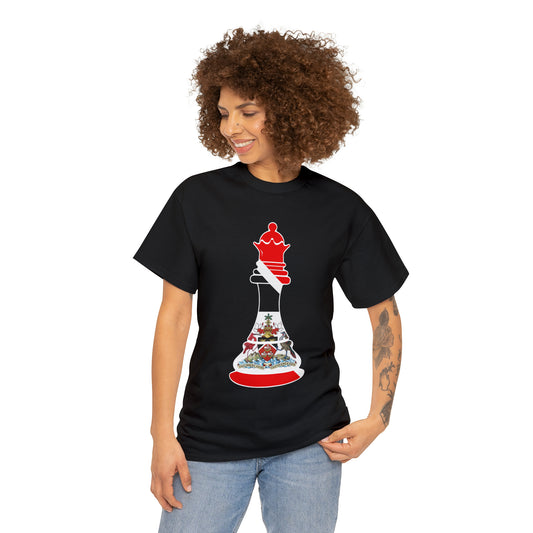 Trini Queen Coat of Arms Trinidad and Tobago Flag Chess Piece T-Shirt | Unisex Tee Shirt