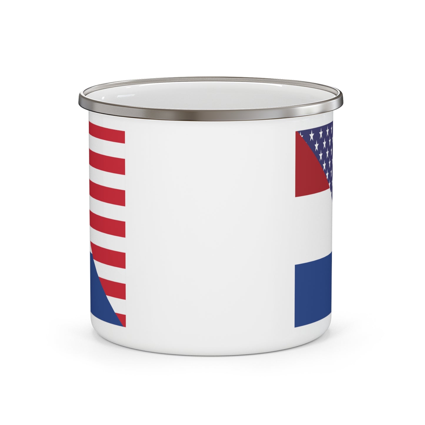 Netherlands American Flag USA 12oz Enamel Mug