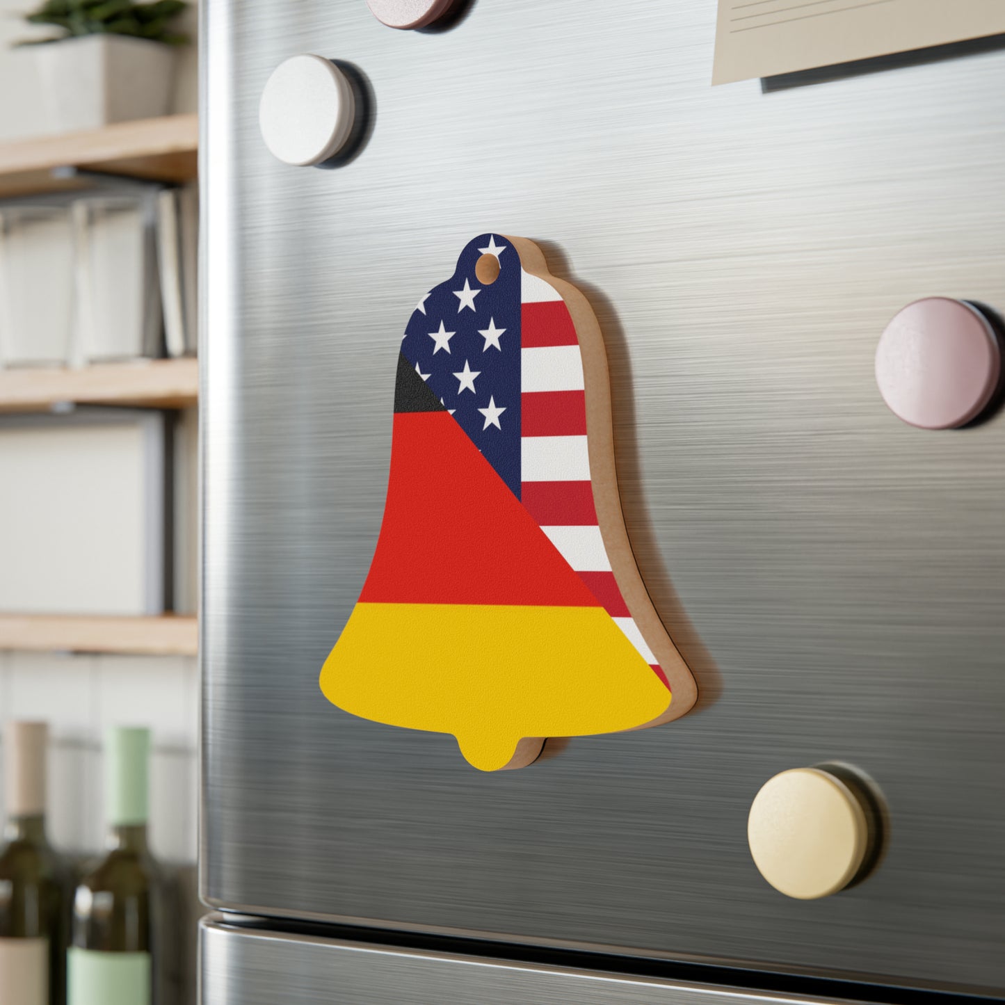 German American Flag Germany USA Wooden Ornament