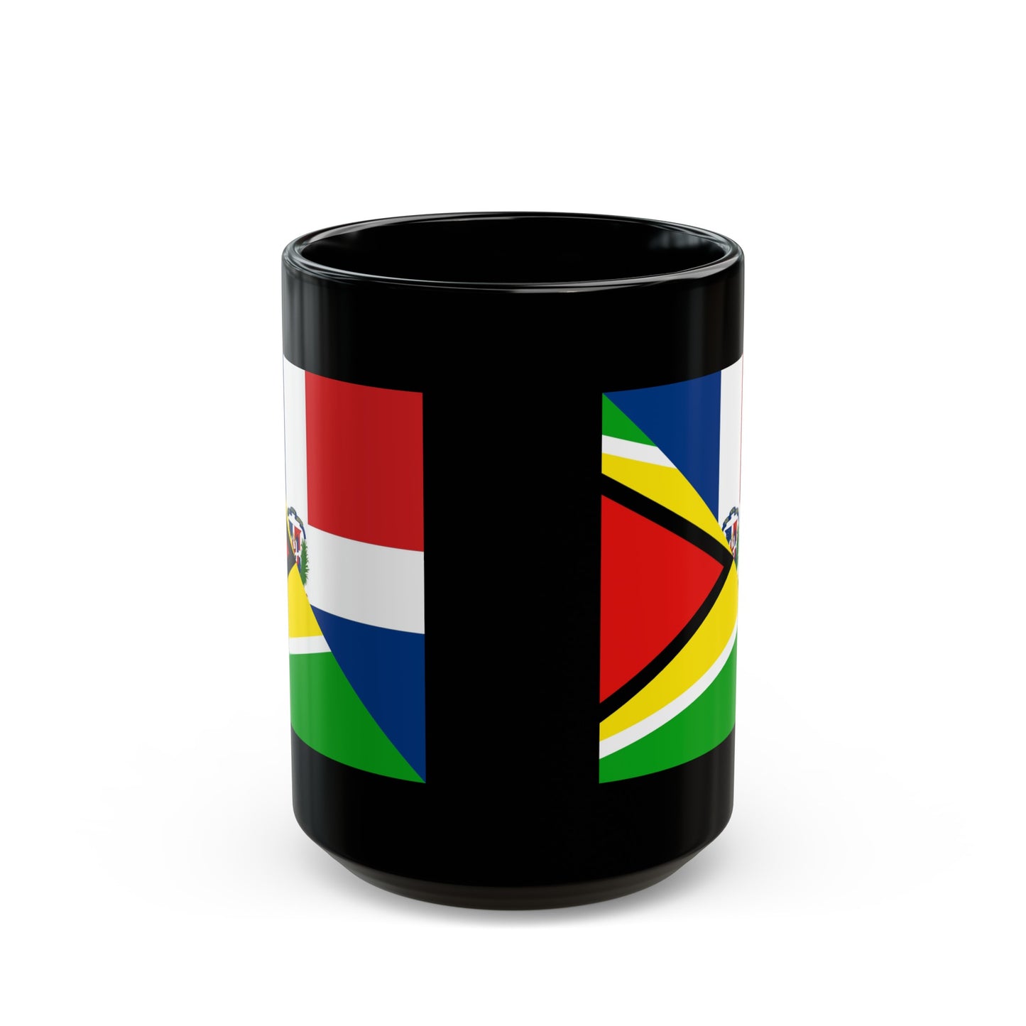 Guyanese Dominican Flag Guyana DR Black Mug (11oz, 15oz)