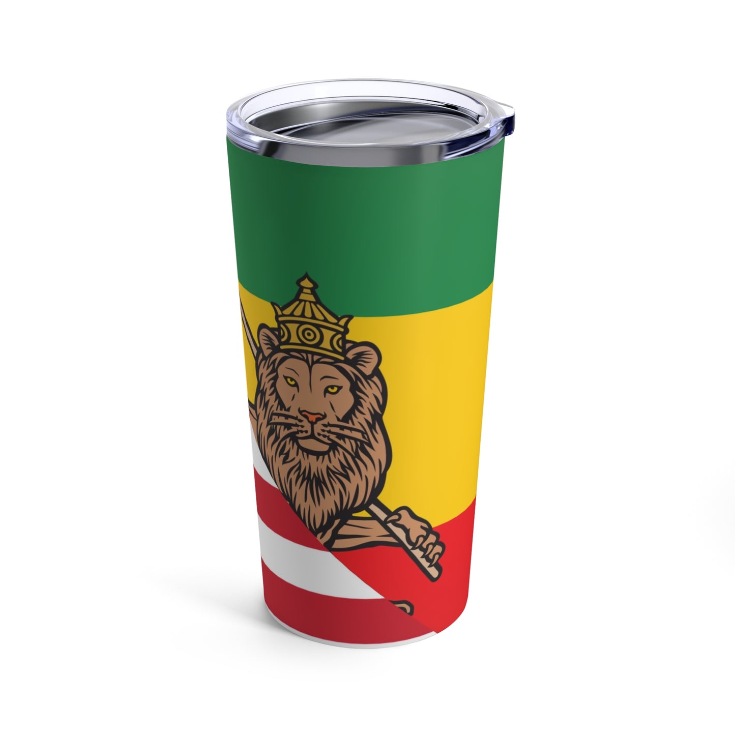 Ethiopian American Lion of Judah Flag Ethiopia USA Tumbler 20oz