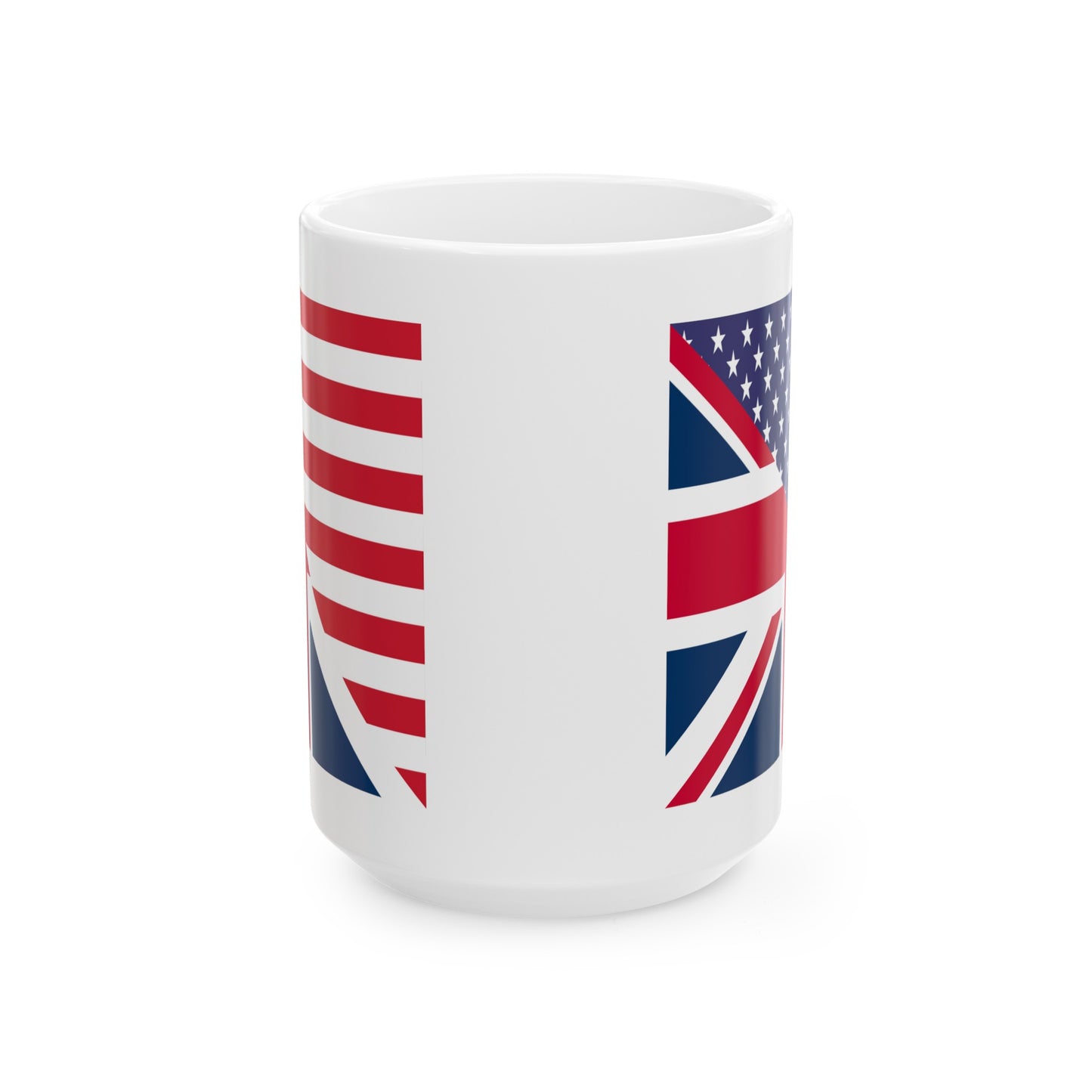 English American Flag United Kingdom USA Ceramic Mug 11oz, 15oz Cup