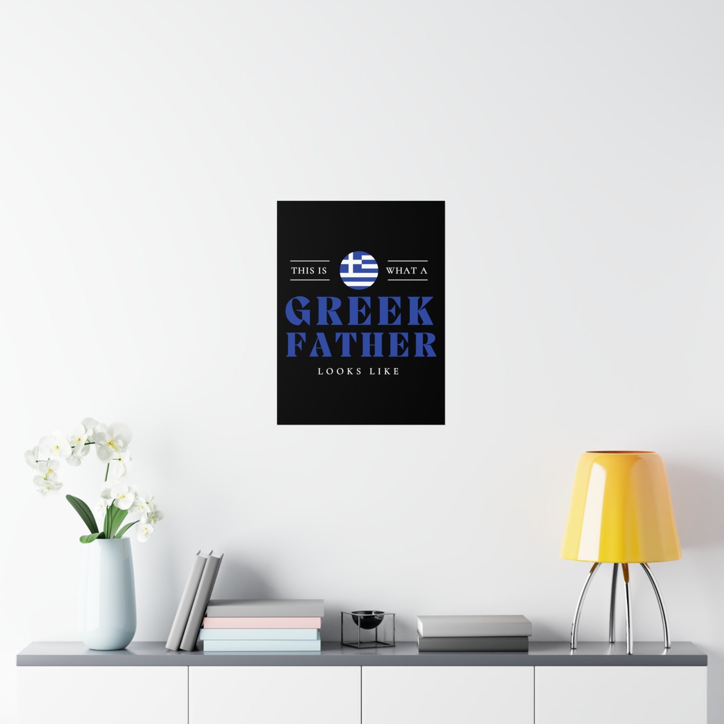 Greek Father Looks Like Fathers Day Greece Dad 2 Premium Matte Poster