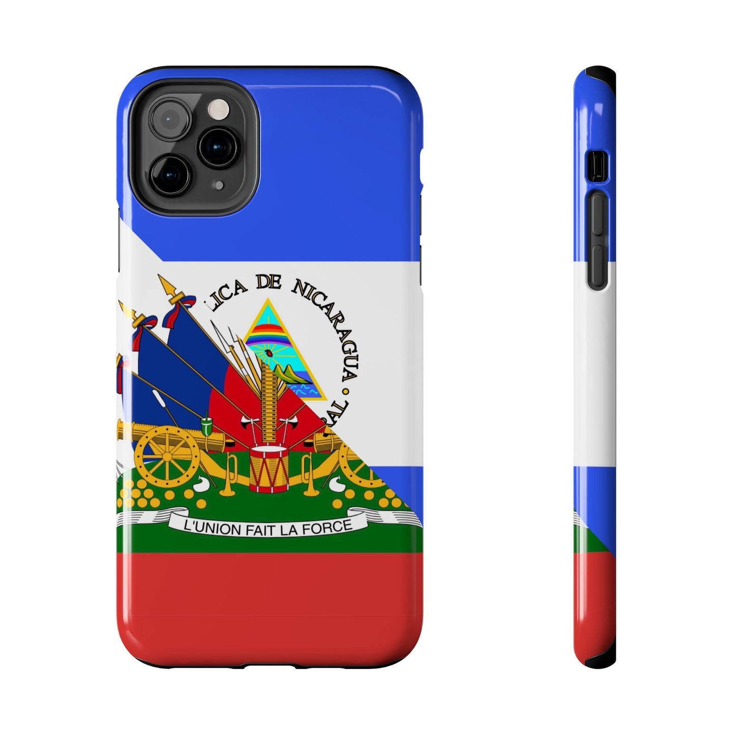 Haiti Nicaragua Flag Haitian Nicaraguan Tough Phone Cases