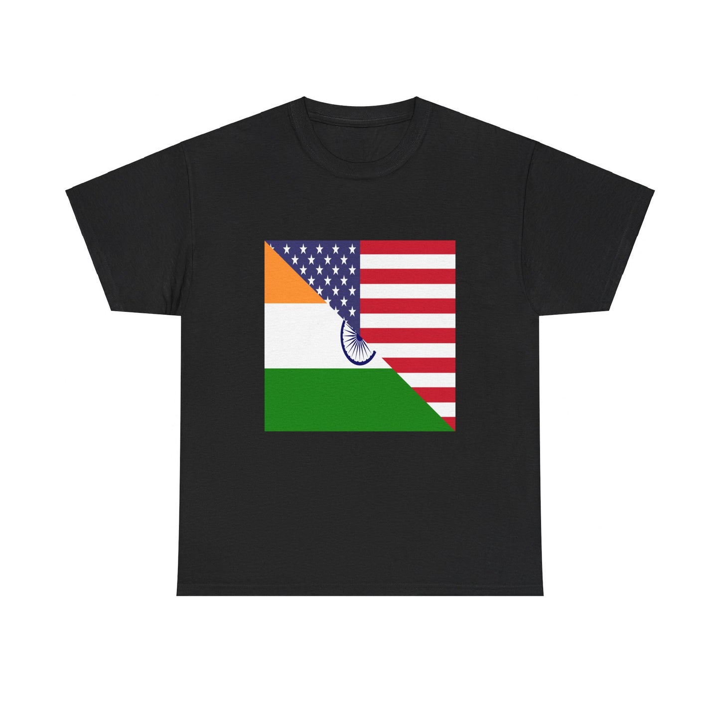 American Asian India Flag Tee Shirt | Unisex Indian USA TShirt