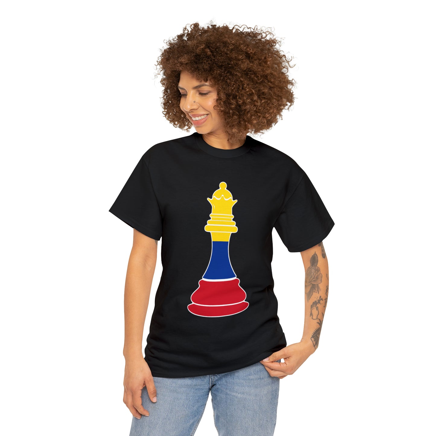 Colombian Queen Flag Chess Piece Colombia T-Shirt | Unisex Tee Shirt