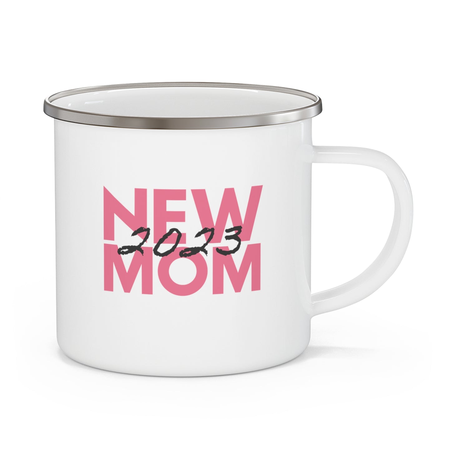 New Mom 2023 First Time Mother 2 12oz Enamel Mug