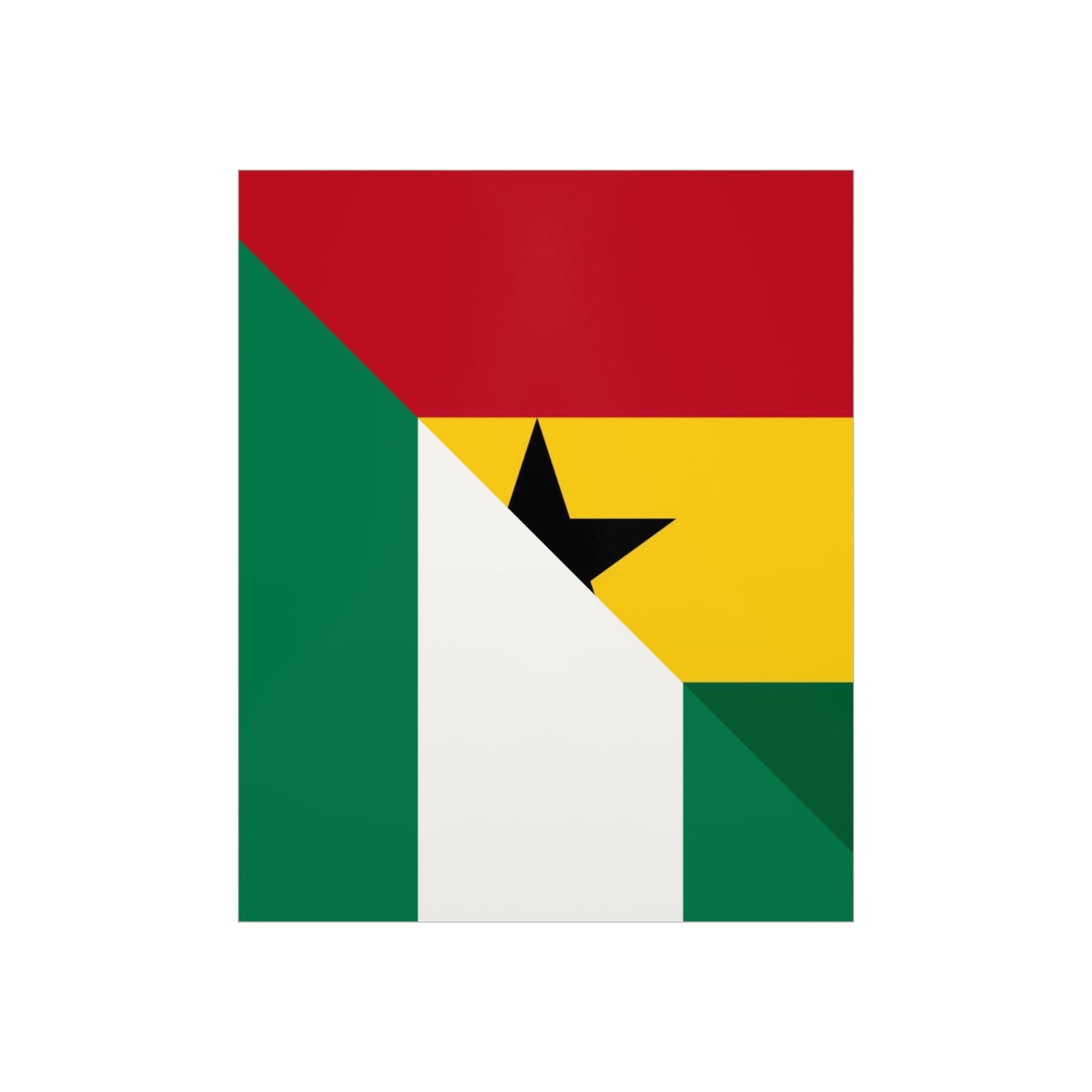 Nigerian Ghanaian Flag Nigeria Ghana Naija Premium Matte Poster