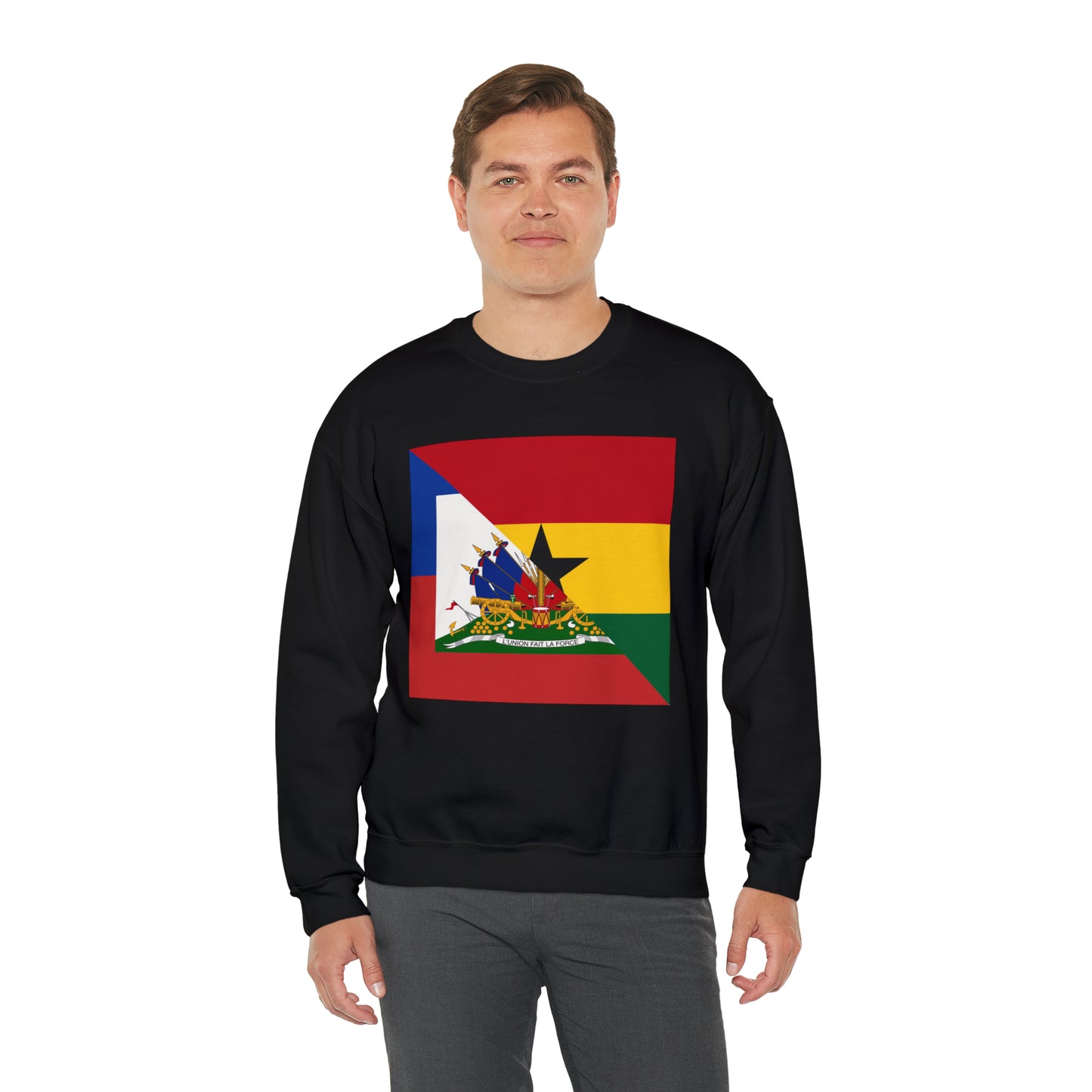 Haitian Ghanaian Flag | Half Haiti Ghana Unisex Sweatshirt