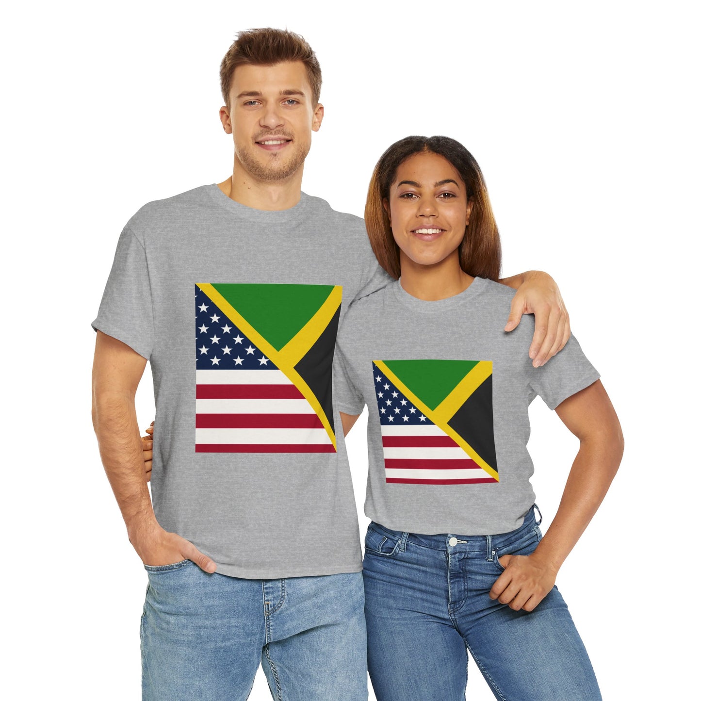 Jamaican American Flag Tee | Half Jamaica USA