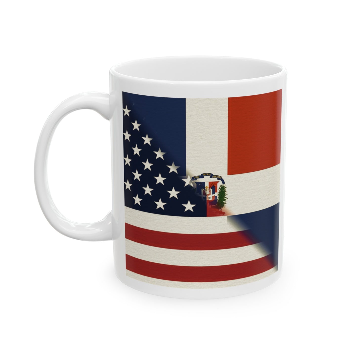 Dominican Republic America Flag | US D.R. Ceramic Mug 11oz, 15oz Cup