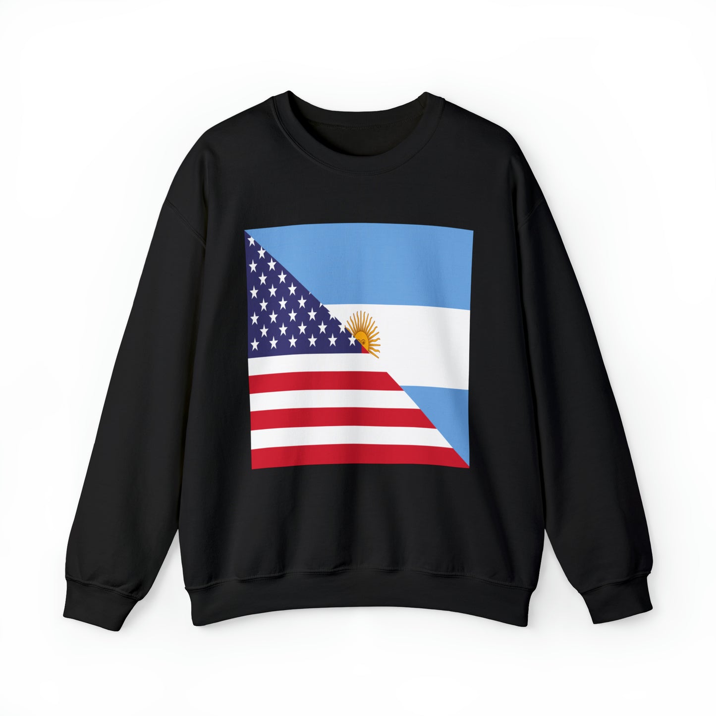 Argentina American Flag Argentinian USA Half Unisex Sweatshirt