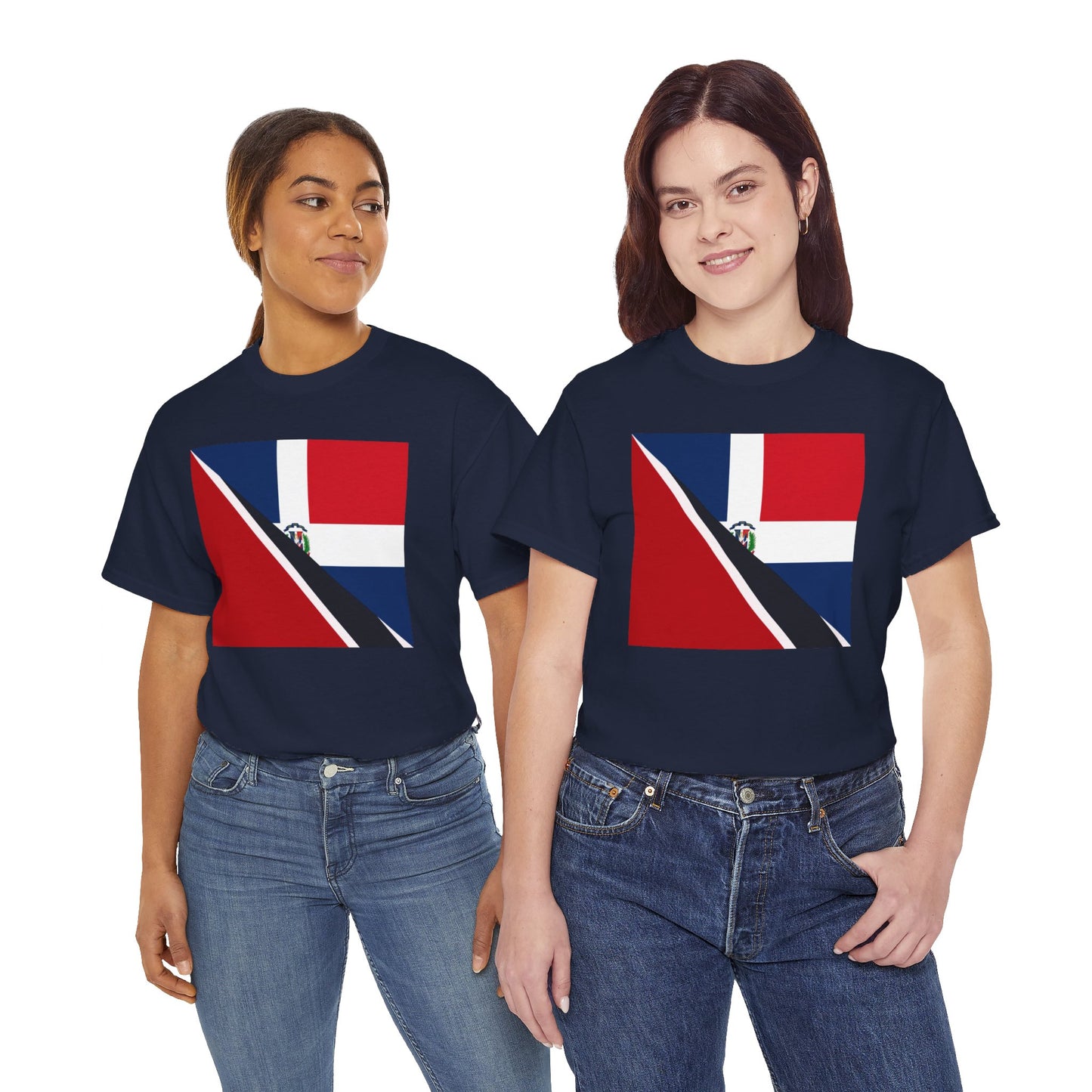 Dominican Trini Flag T-Shirt Unisex Republic Trinidad and Tobago Tee Shirt