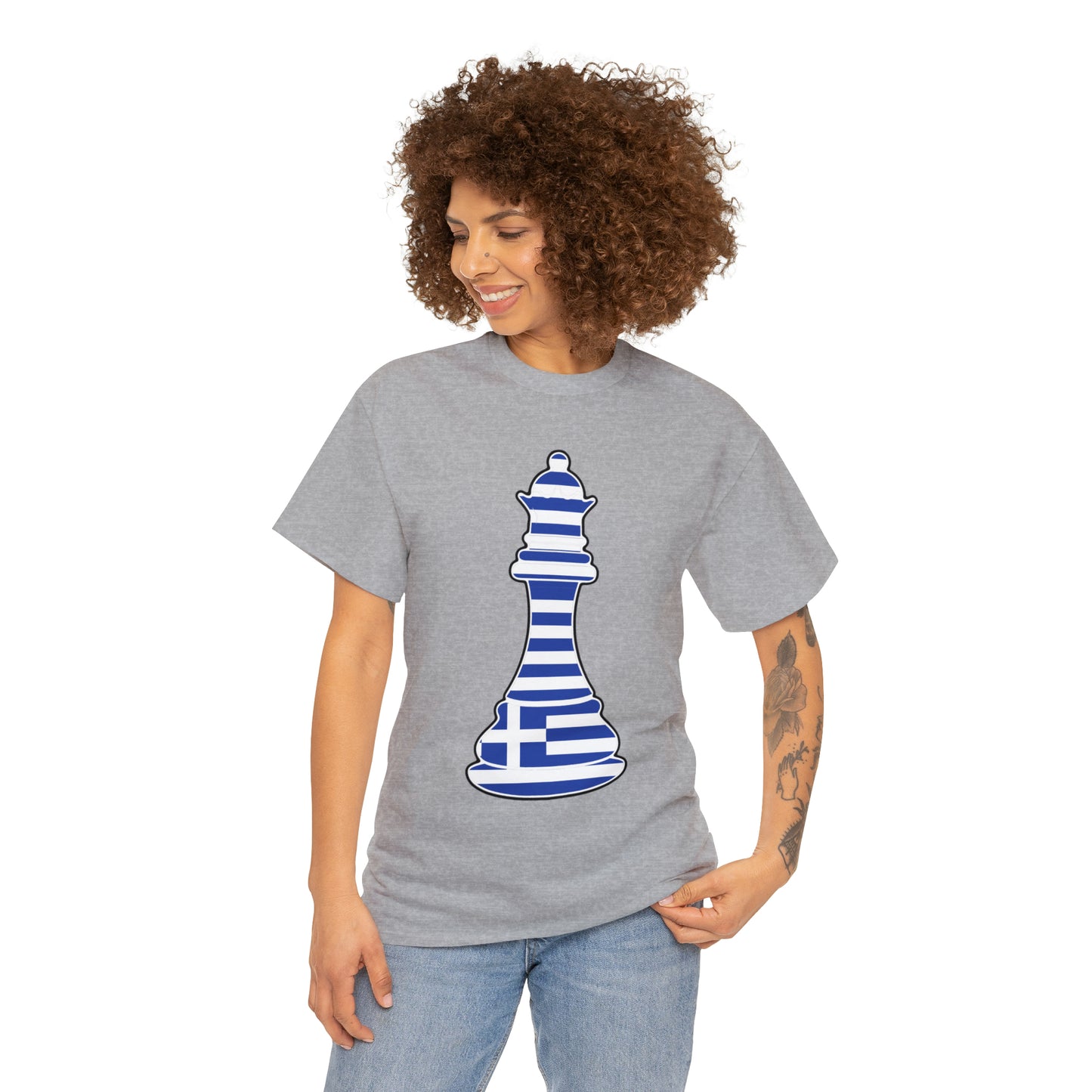 Greek Queen Flag Chess Piece Greece T-Shirt | Unisex Tee Shirt