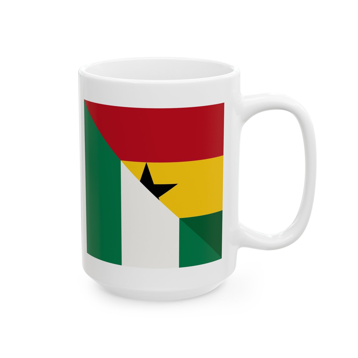 Nigerian Ghanaian Flag Nigeria Ghana Naija Ceramic Mug 11oz, 15oz Cup