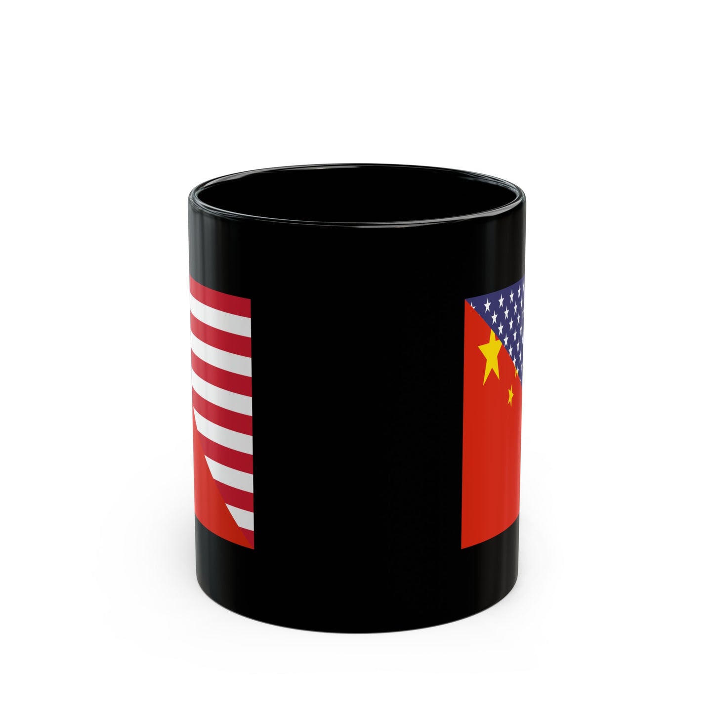 Chinese American Flag China USA Black Mug (11oz, 15oz)