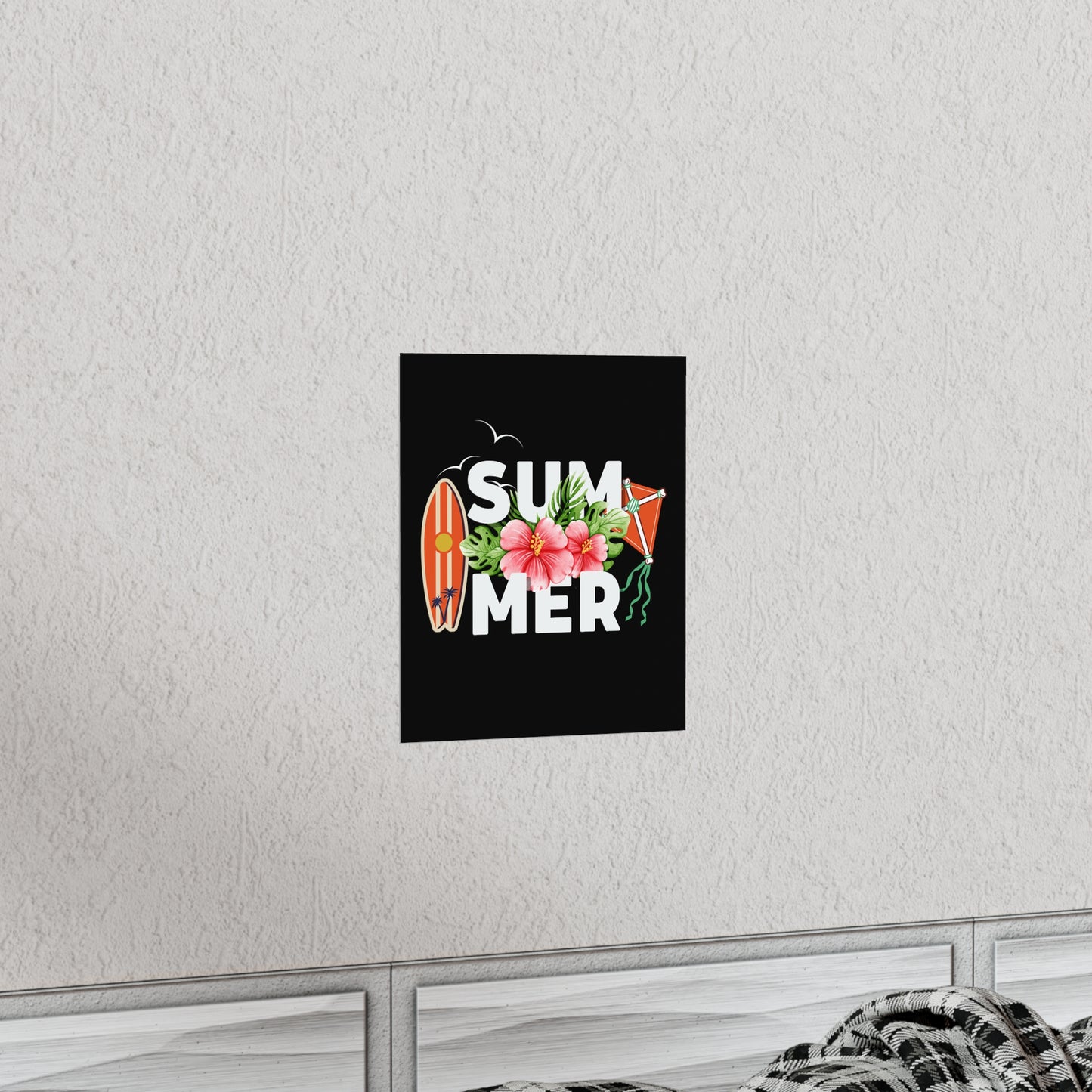 Summer Surfboard and Kite 2 Premium Matte Poster