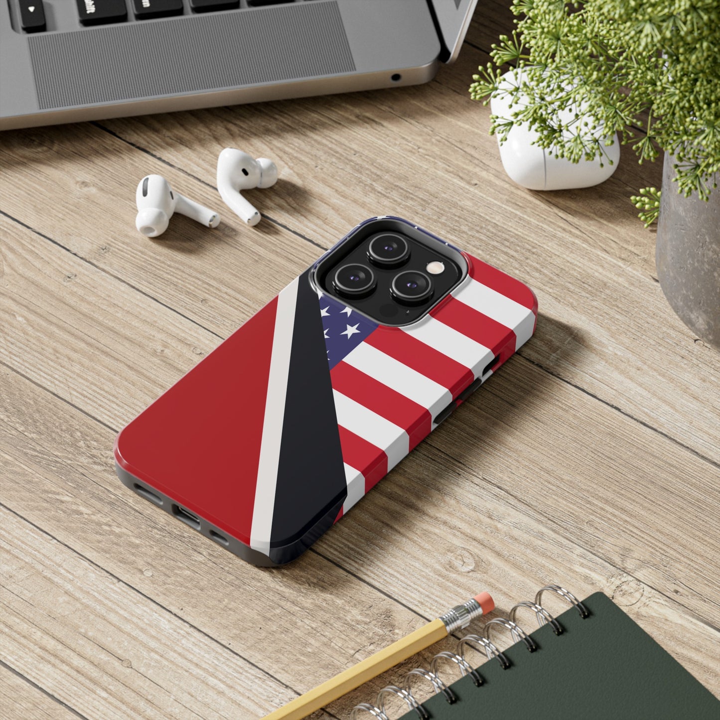 Trinidad American Flag Trini USA Tough Phone Cases