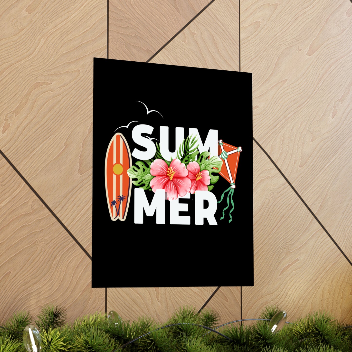 Summer Surfboard and Kite 2 Premium Matte Poster