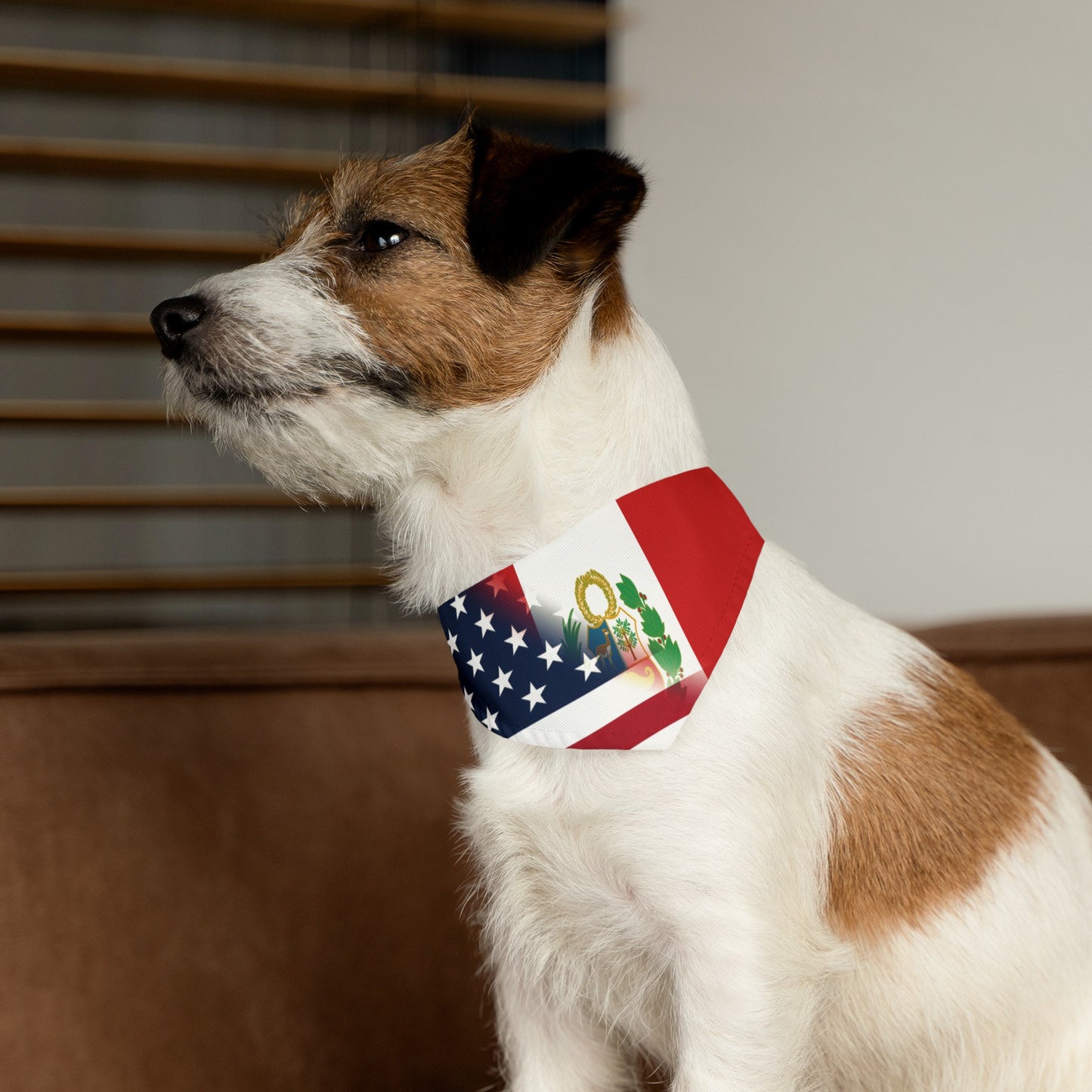 Peru America Flag Pet Bandana Collar | USA Peruvian Dog Cat Animal