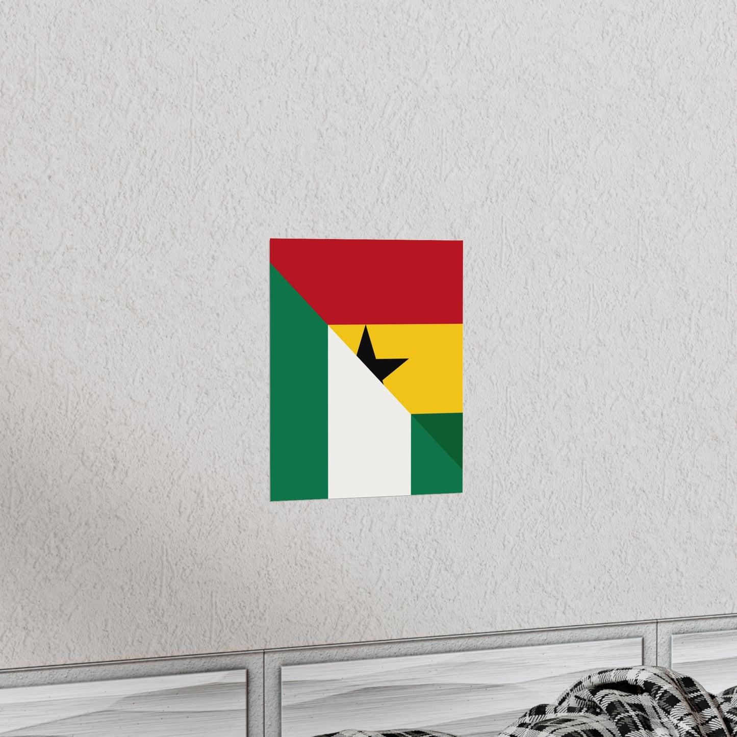 Nigerian Ghanaian Flag Nigeria Ghana Naija Premium Matte Poster