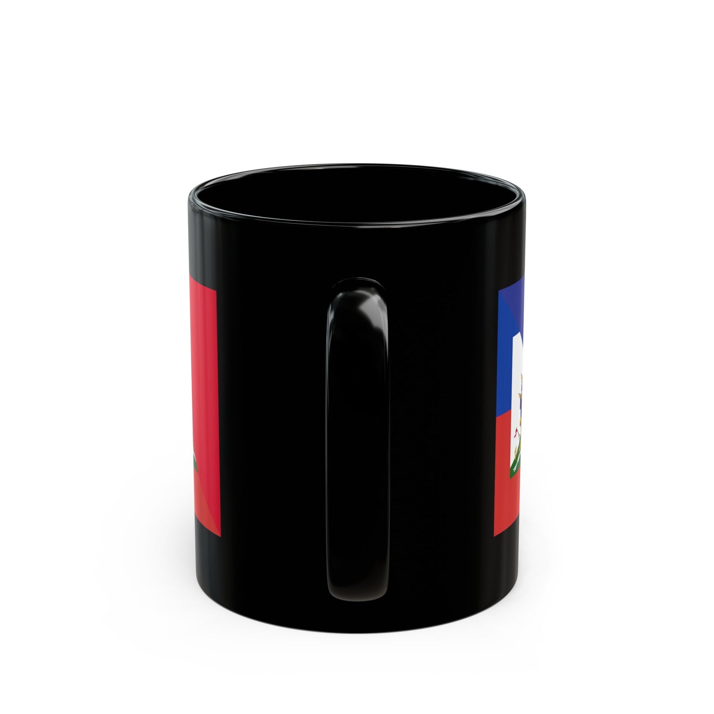 Haitian French Flag Half Haiti France Black Mug (11oz, 15oz)