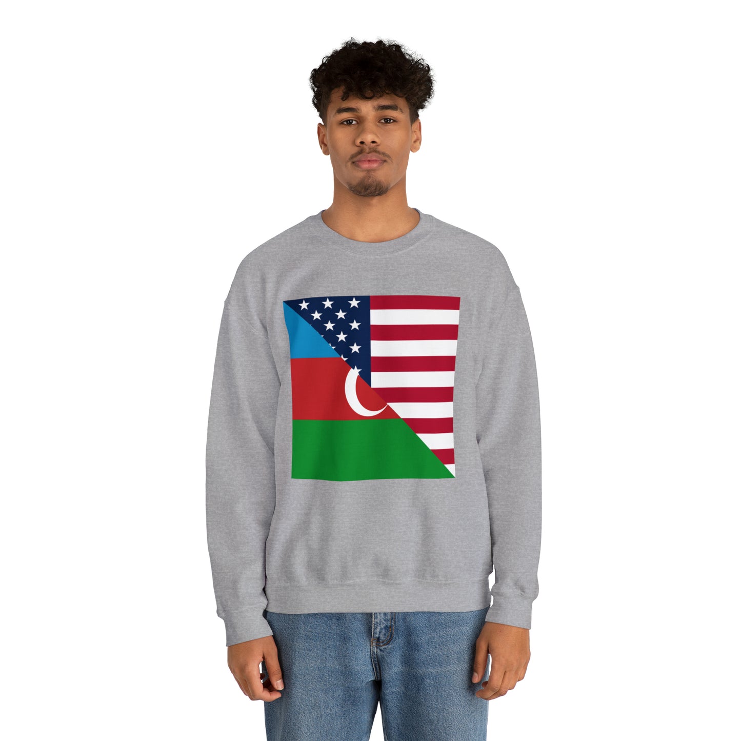 Azerbaijan American Flag USA Unisex Sweatshirt