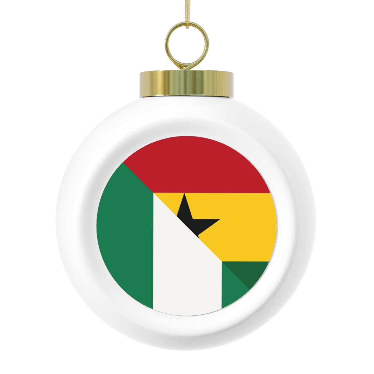 Nigerian Ghanaian Flag Nigeria Ghana Naija Christmas Tree Ball Ornament