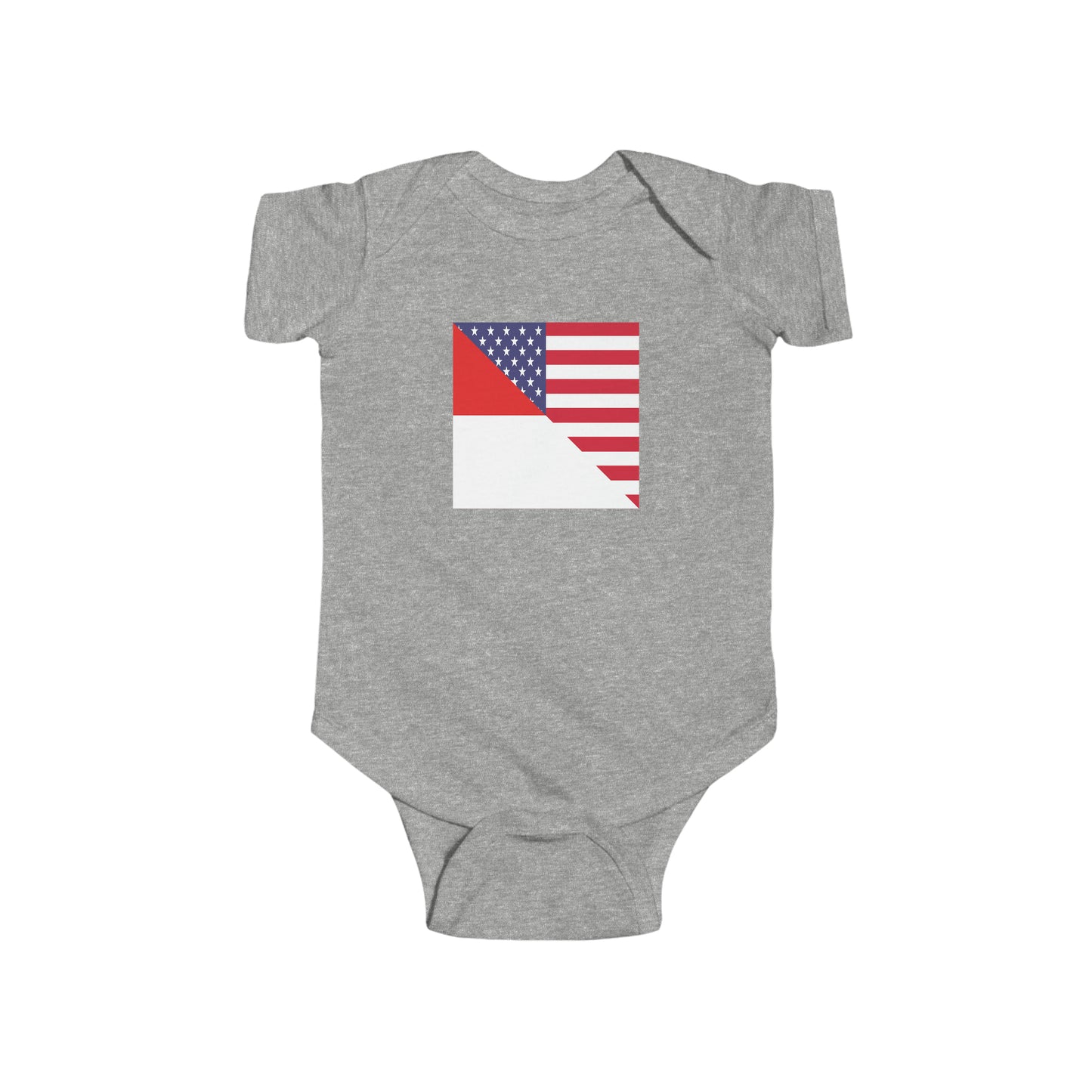 Iraqi American Flag Baby Bodysuit | Unisex Iraq USA Newborn Boy Girl