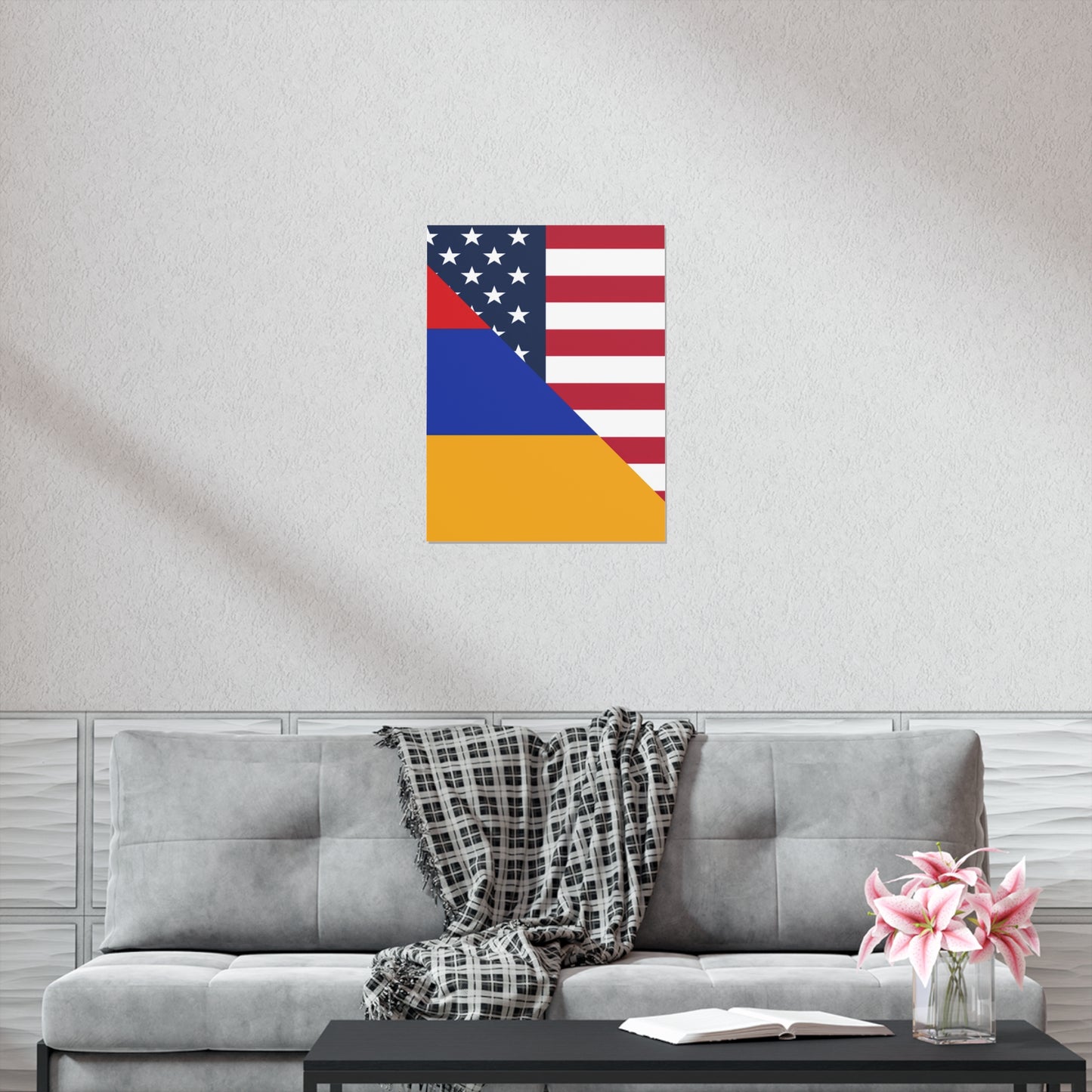 Armenian American Flag Armenia USA Premium Matte Poster