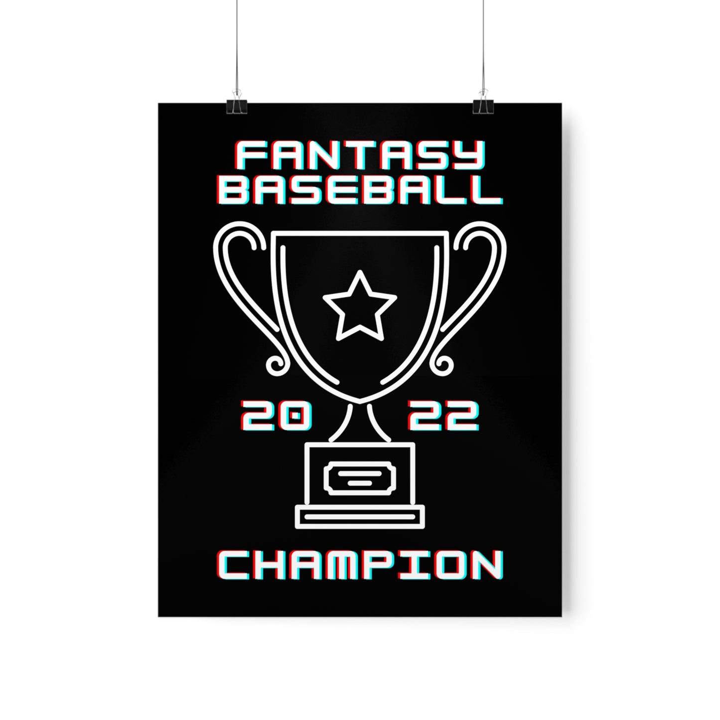 Fantasy Baseball 2022 Champion Premium Matte Poster
