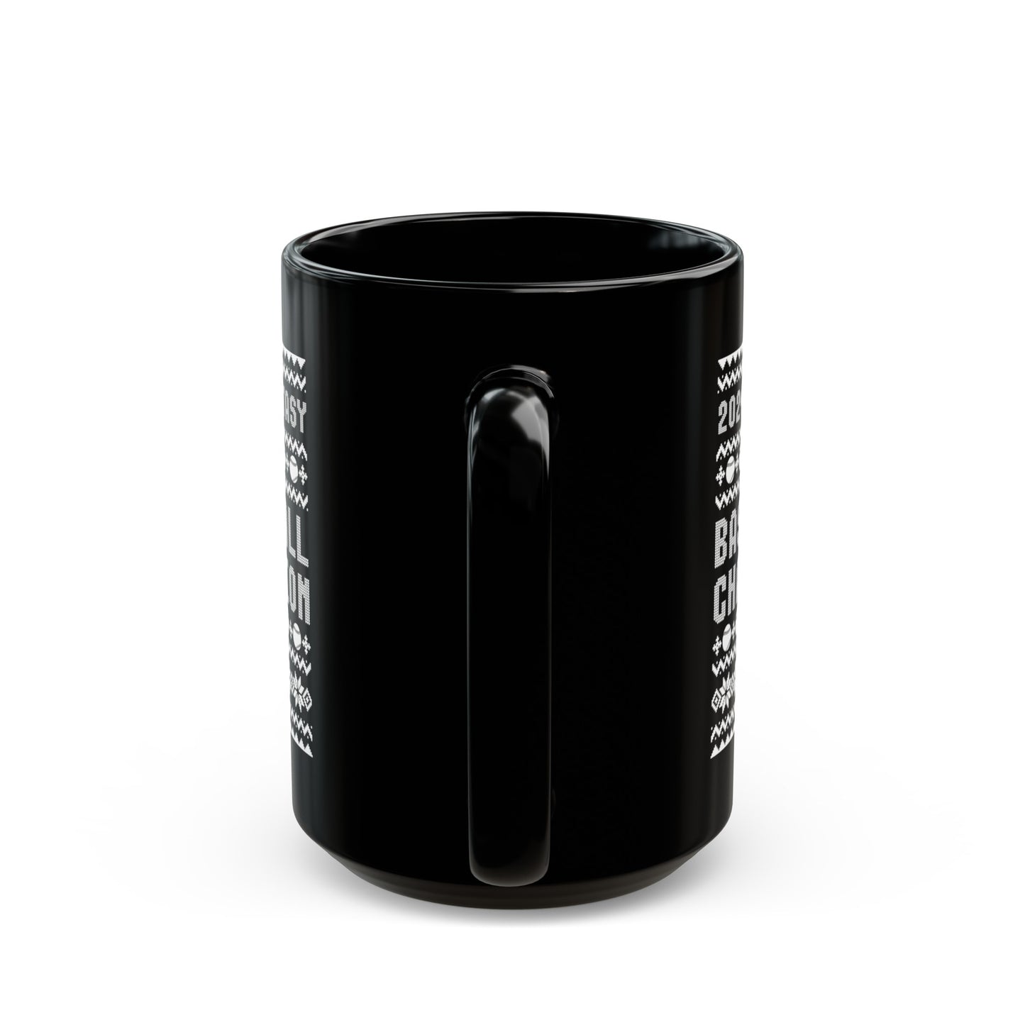 2024 Fantasy Baseball Champ Ugly Christmas Black Mug (11oz, 15oz)