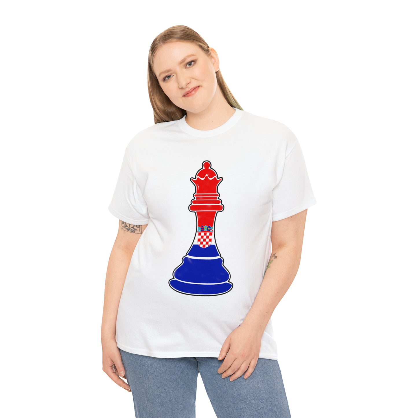 Croatian Queen Flag Chess Piece Croatia T-Shirt | Unisex Tee Shirt