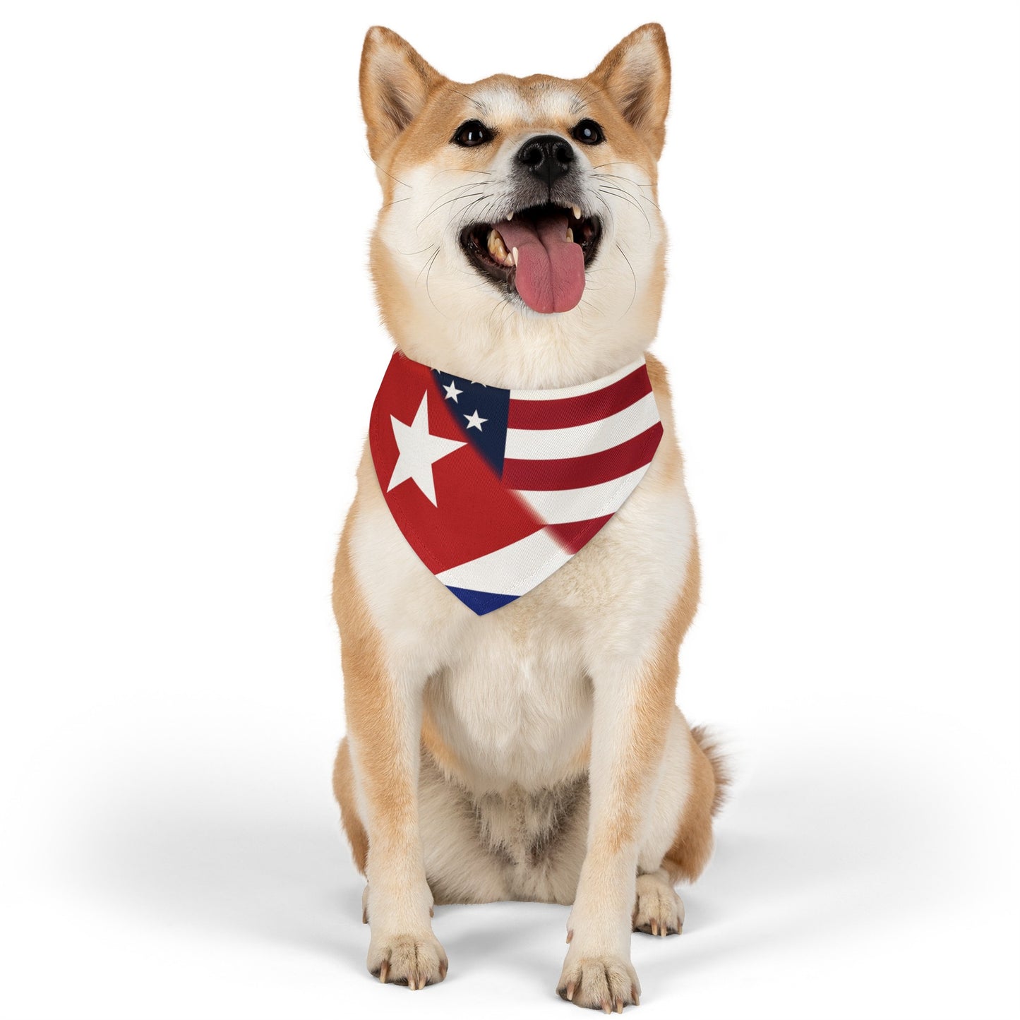 Cuba America Flag Bandana Collar | USA Half Cuban Pet Dog Cat Animal Ships from US