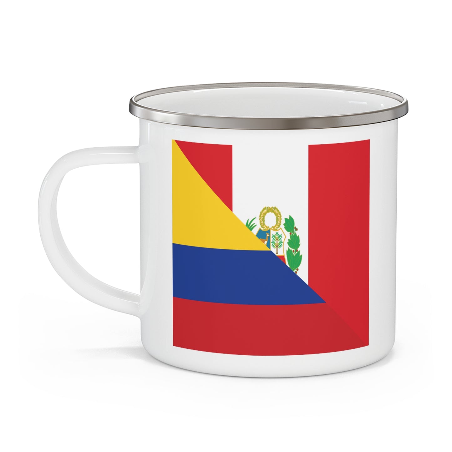 Peru Colombia Flag Peruvian Colombian 12oz Enamel Mug