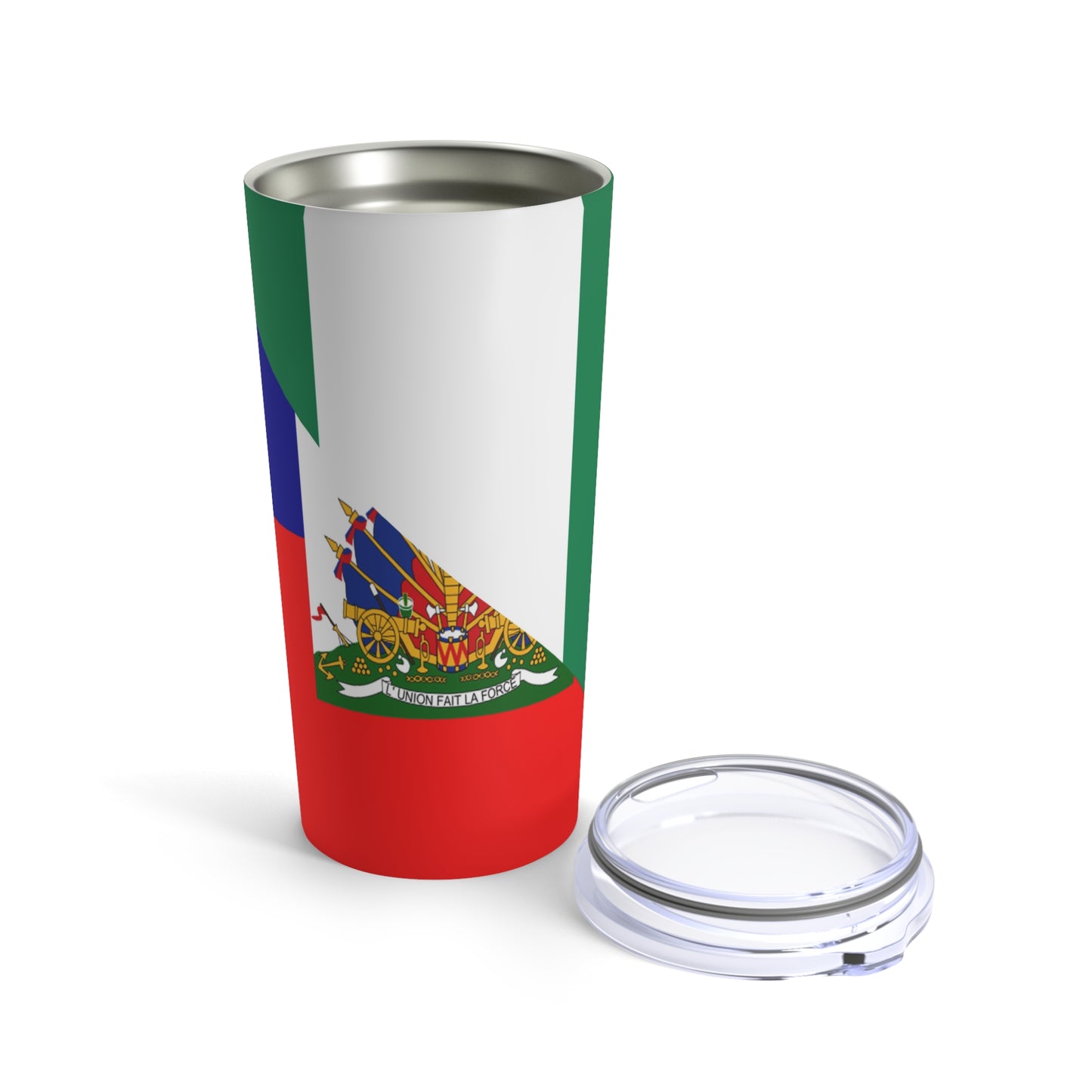 Haitian Nigerian Flag Half Haiti Nigeria Tumbler 20oz Beverage Container