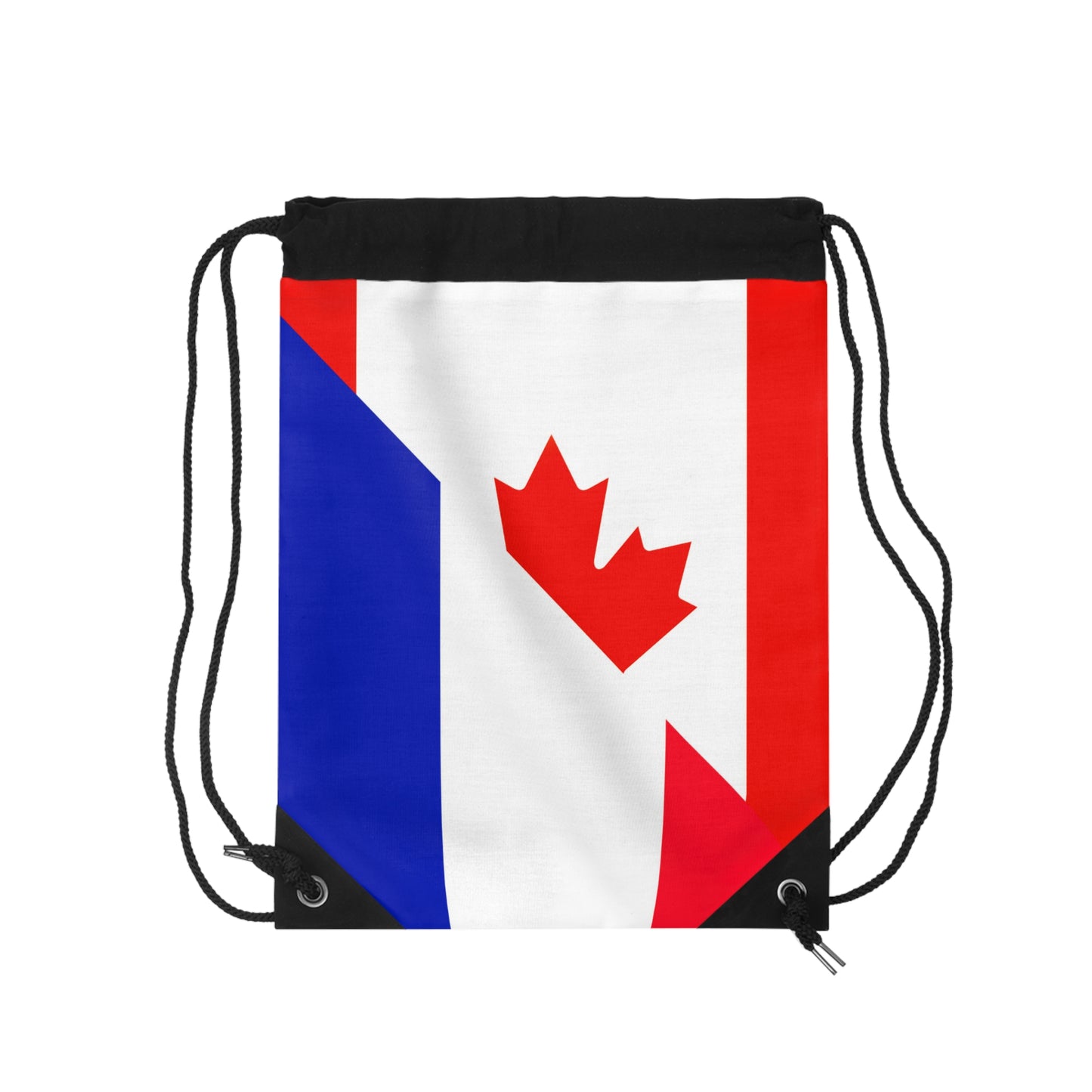 French Canadian Flag France Canada Drawstring Bag