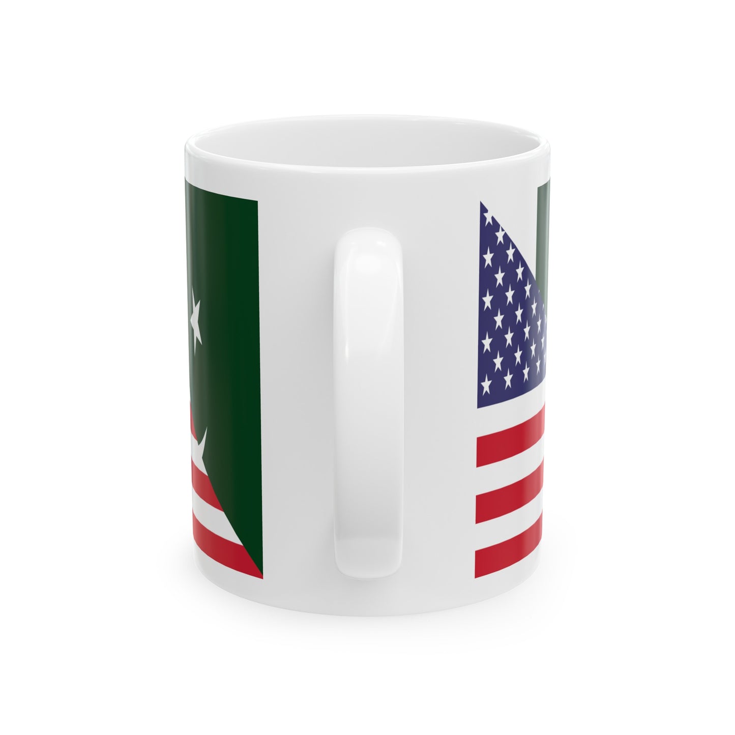 Pakistani American Flag Pakistan USA Ceramic Mug 11oz, 15oz Cup