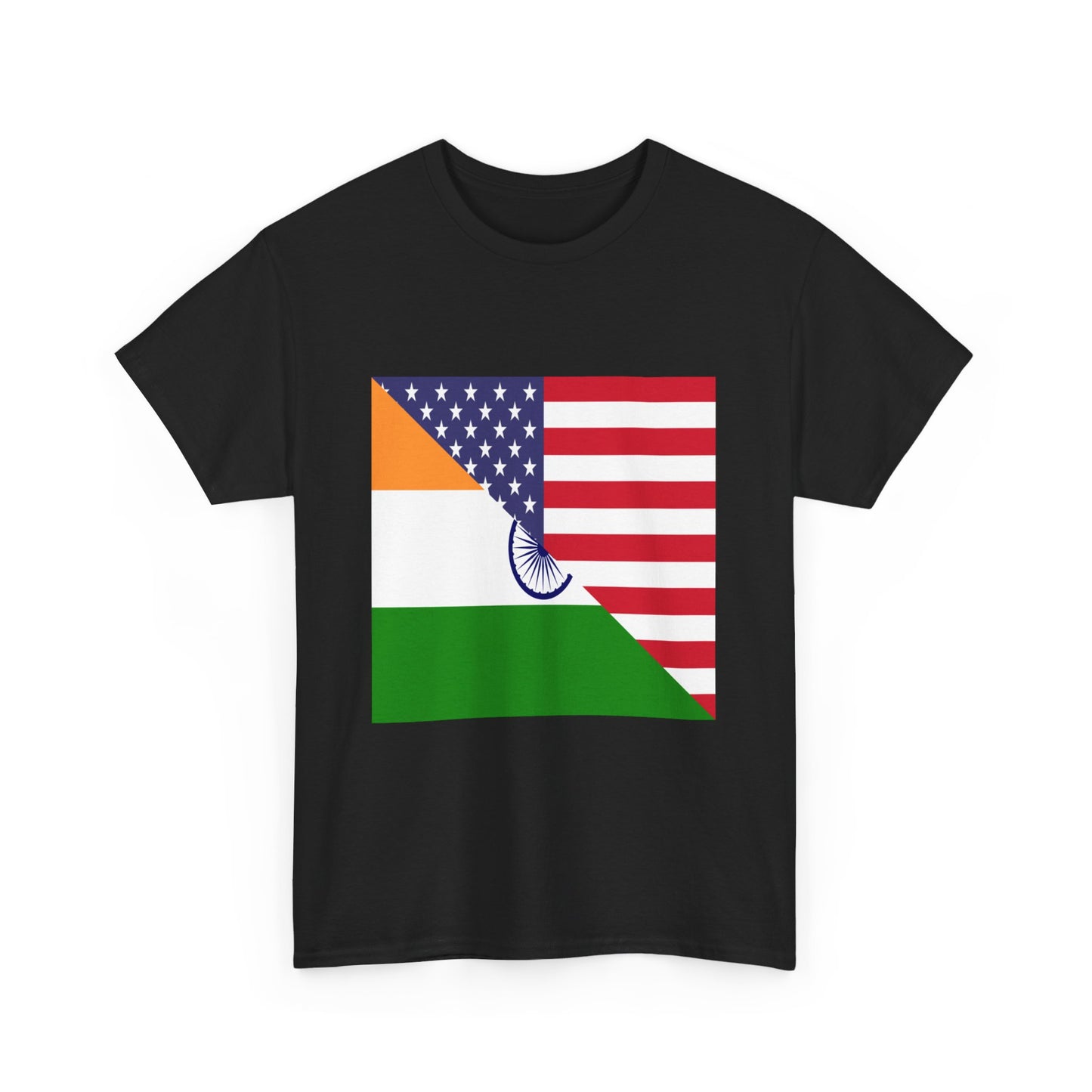 American Asian India Flag Tee Shirt | Unisex Indian USA TShirt