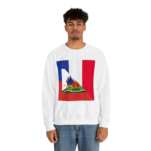 Haitian French Flag Half Haiti France Unisex Sweatshirt